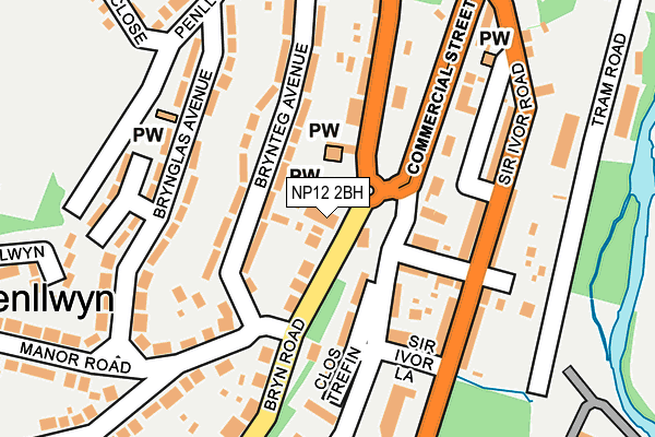 NP12 2BH map - OS OpenMap – Local (Ordnance Survey)