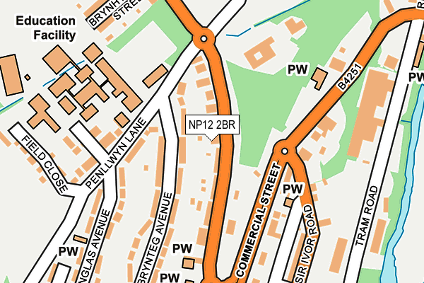 NP12 2BR map - OS OpenMap – Local (Ordnance Survey)