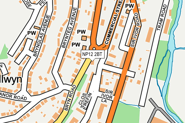 NP12 2BT map - OS OpenMap – Local (Ordnance Survey)