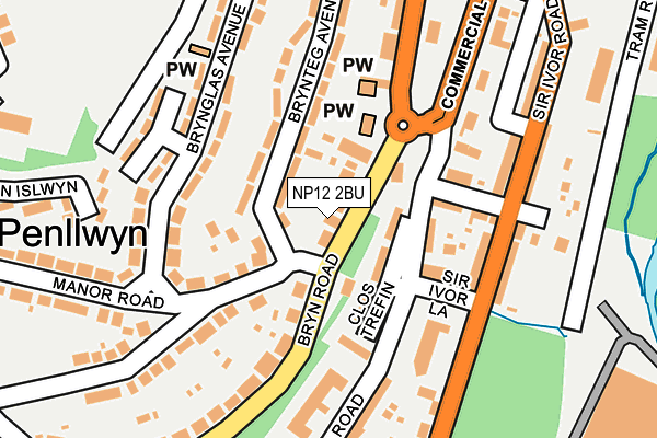 NP12 2BU map - OS OpenMap – Local (Ordnance Survey)
