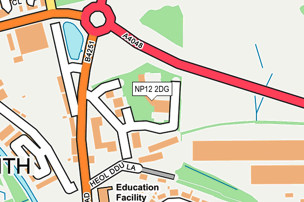 NP12 2DG map - OS OpenMap – Local (Ordnance Survey)