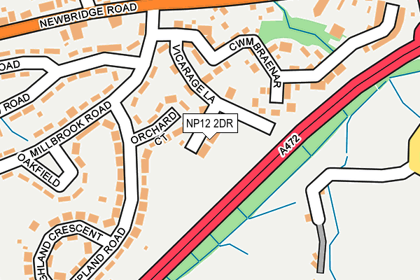 NP12 2DR map - OS OpenMap – Local (Ordnance Survey)