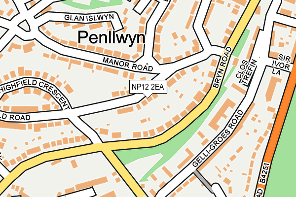 NP12 2EA map - OS OpenMap – Local (Ordnance Survey)