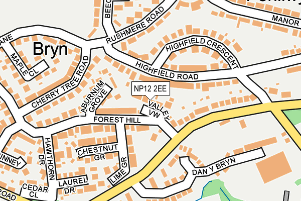 NP12 2EE map - OS OpenMap – Local (Ordnance Survey)