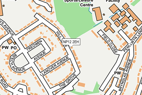 NP12 2EH map - OS OpenMap – Local (Ordnance Survey)