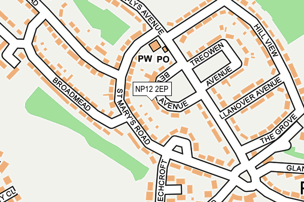NP12 2EP map - OS OpenMap – Local (Ordnance Survey)