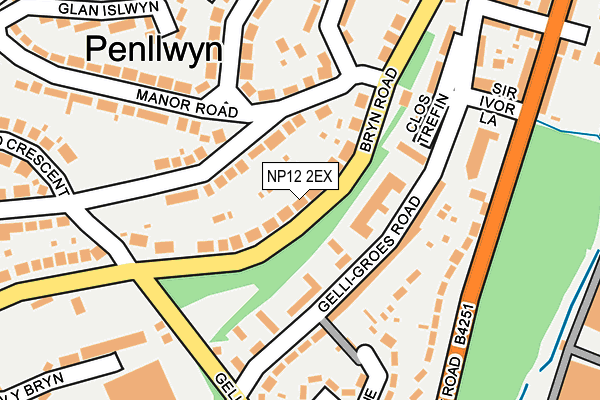 NP12 2EX map - OS OpenMap – Local (Ordnance Survey)