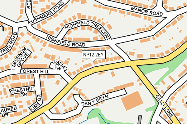NP12 2EY map - OS OpenMap – Local (Ordnance Survey)