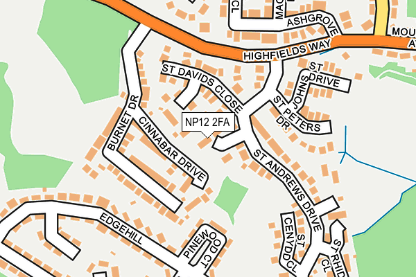 NP12 2FA map - OS OpenMap – Local (Ordnance Survey)