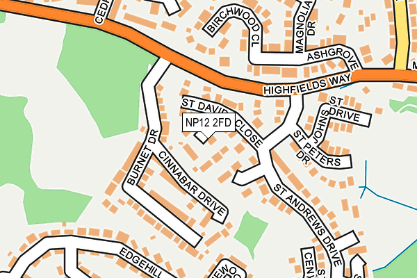 NP12 2FD map - OS OpenMap – Local (Ordnance Survey)