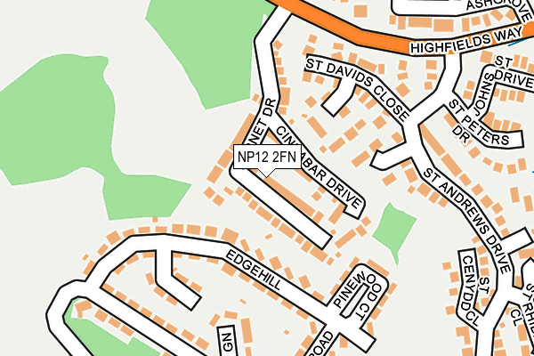 NP12 2FN map - OS OpenMap – Local (Ordnance Survey)