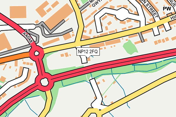 NP12 2FQ map - OS OpenMap – Local (Ordnance Survey)
