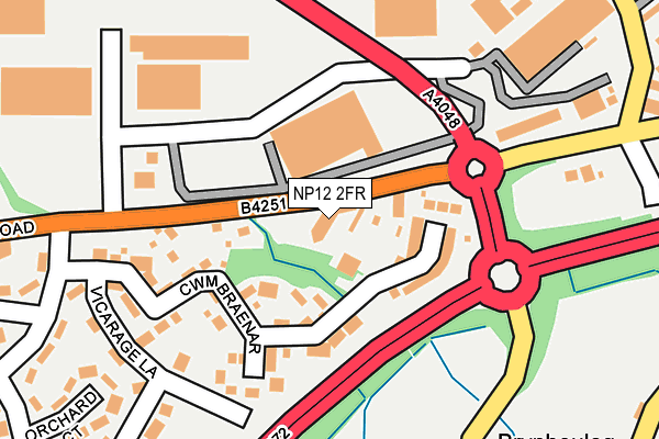 NP12 2FR map - OS OpenMap – Local (Ordnance Survey)