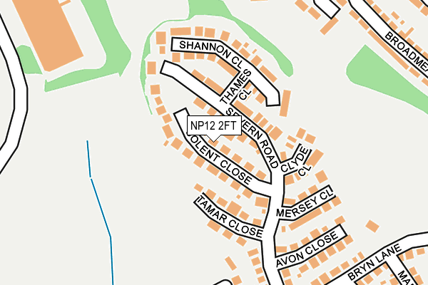 NP12 2FT map - OS OpenMap – Local (Ordnance Survey)