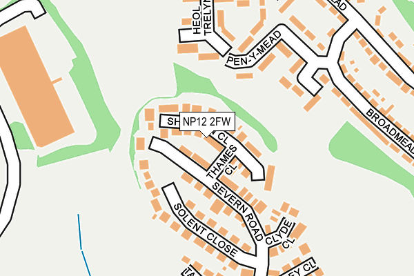 NP12 2FW map - OS OpenMap – Local (Ordnance Survey)