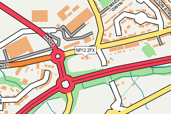 NP12 2FX map - OS OpenMap – Local (Ordnance Survey)