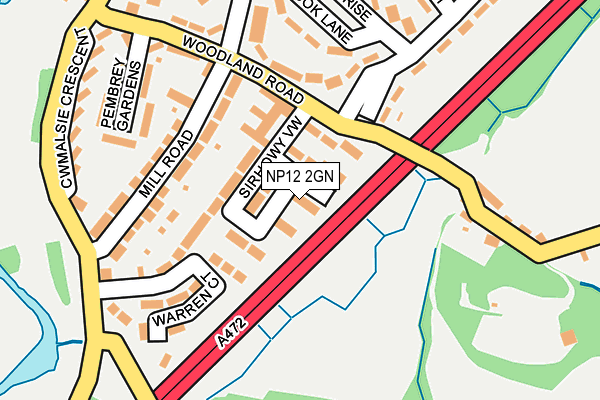 NP12 2GN map - OS OpenMap – Local (Ordnance Survey)