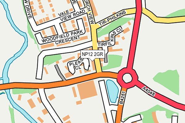 NP12 2GR map - OS OpenMap – Local (Ordnance Survey)