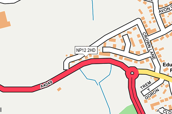 NP12 2HD map - OS OpenMap – Local (Ordnance Survey)