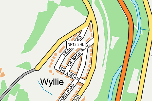 NP12 2HL map - OS OpenMap – Local (Ordnance Survey)