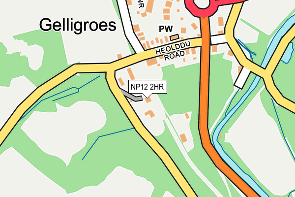 NP12 2HR map - OS OpenMap – Local (Ordnance Survey)