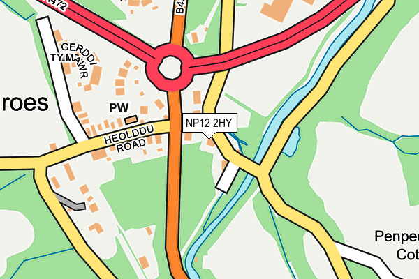 NP12 2HY map - OS OpenMap – Local (Ordnance Survey)
