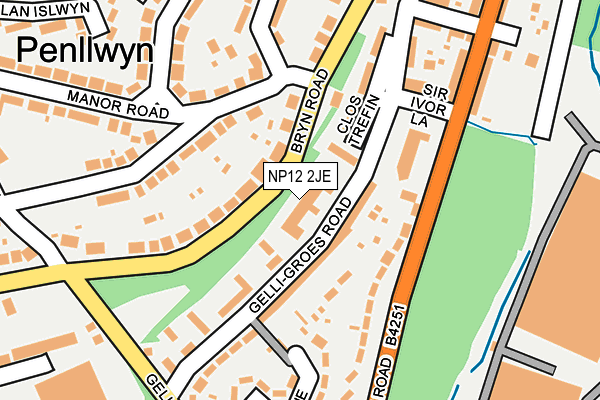 NP12 2JE map - OS OpenMap – Local (Ordnance Survey)