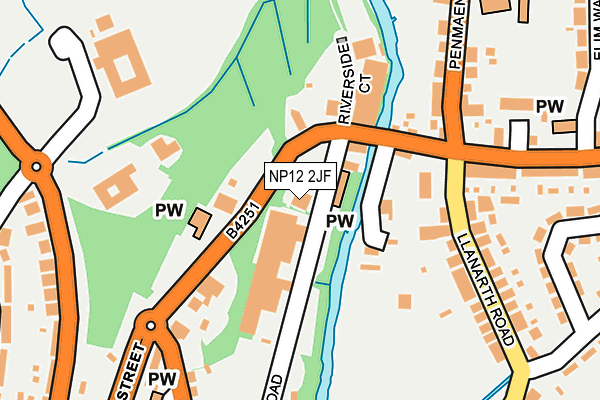 NP12 2JF map - OS OpenMap – Local (Ordnance Survey)
