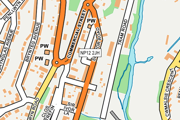NP12 2JH map - OS OpenMap – Local (Ordnance Survey)