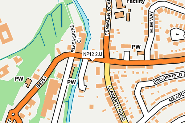 NP12 2JJ map - OS OpenMap – Local (Ordnance Survey)