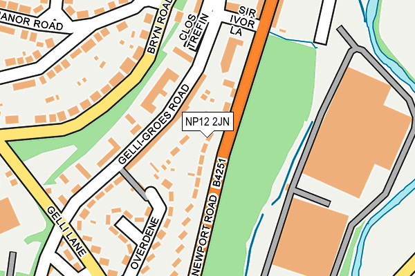 NP12 2JN map - OS OpenMap – Local (Ordnance Survey)