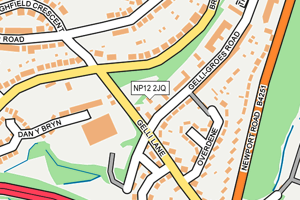 NP12 2JQ map - OS OpenMap – Local (Ordnance Survey)