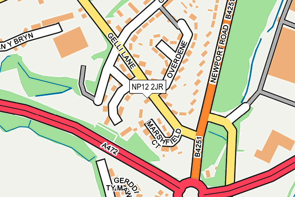 NP12 2JR map - OS OpenMap – Local (Ordnance Survey)