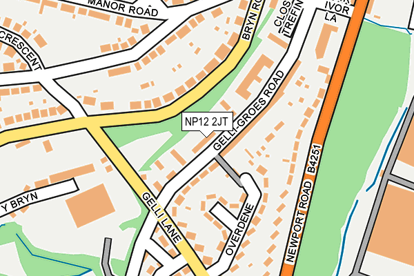 NP12 2JT map - OS OpenMap – Local (Ordnance Survey)