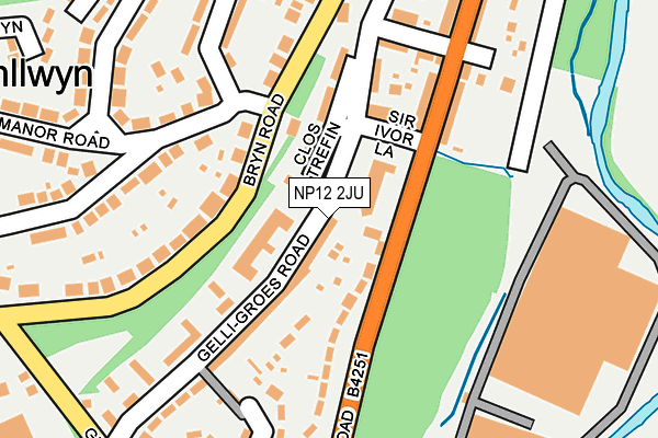 NP12 2JU map - OS OpenMap – Local (Ordnance Survey)