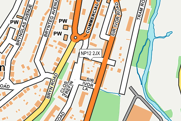 NP12 2JX map - OS OpenMap – Local (Ordnance Survey)
