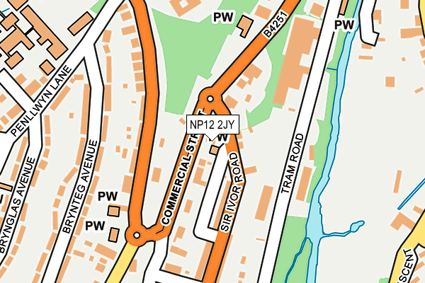 NP12 2JY map - OS OpenMap – Local (Ordnance Survey)