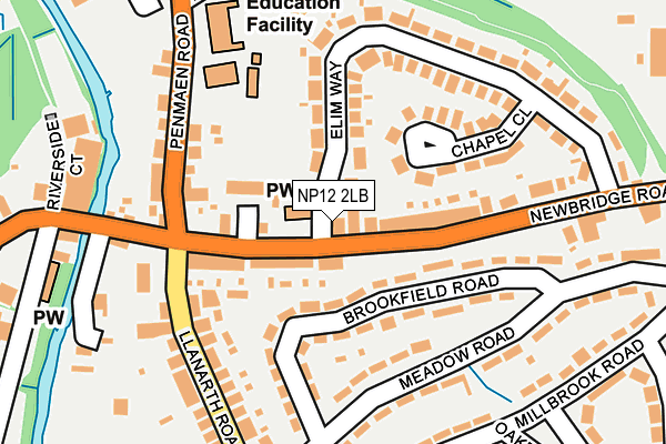 NP12 2LB map - OS OpenMap – Local (Ordnance Survey)