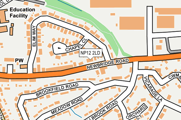 NP12 2LD map - OS OpenMap – Local (Ordnance Survey)