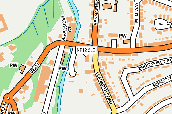 NP12 2LE map - OS OpenMap – Local (Ordnance Survey)