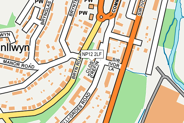 NP12 2LF map - OS OpenMap – Local (Ordnance Survey)