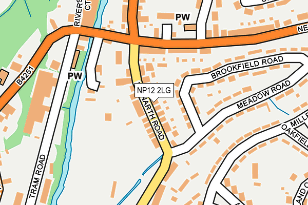 NP12 2LG map - OS OpenMap – Local (Ordnance Survey)