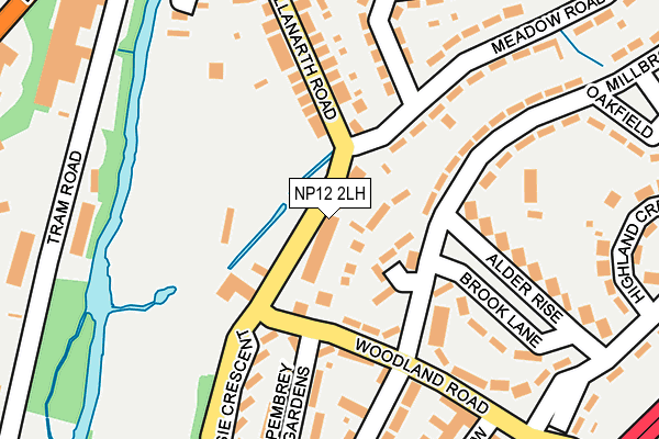 NP12 2LH map - OS OpenMap – Local (Ordnance Survey)