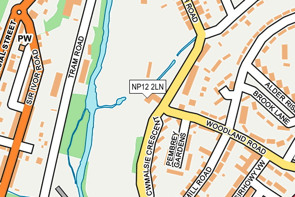 NP12 2LN map - OS OpenMap – Local (Ordnance Survey)