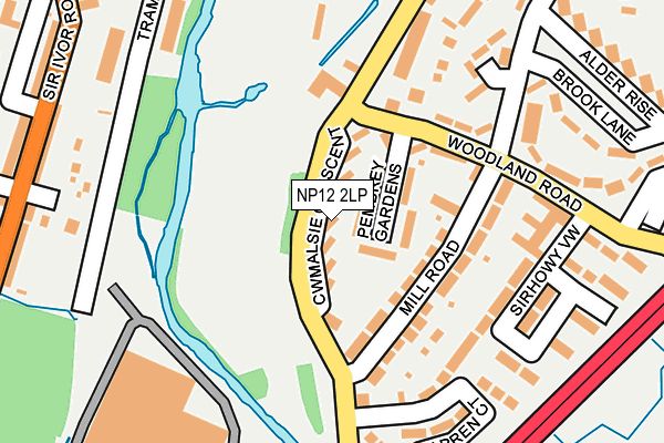 NP12 2LP map - OS OpenMap – Local (Ordnance Survey)