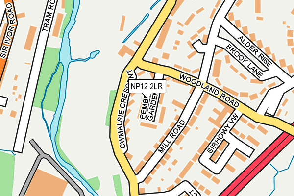 NP12 2LR map - OS OpenMap – Local (Ordnance Survey)