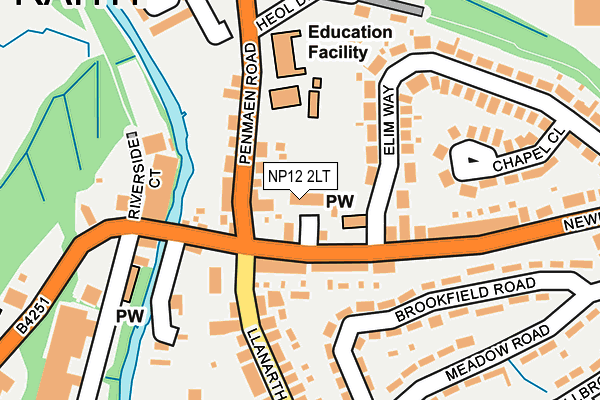 NP12 2LT map - OS OpenMap – Local (Ordnance Survey)