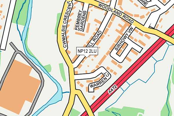NP12 2LU map - OS OpenMap – Local (Ordnance Survey)