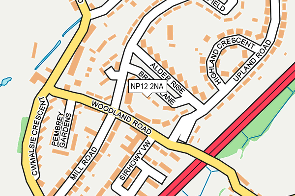 NP12 2NA map - OS OpenMap – Local (Ordnance Survey)
