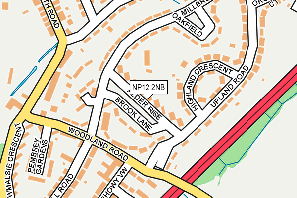 NP12 2NB map - OS OpenMap – Local (Ordnance Survey)